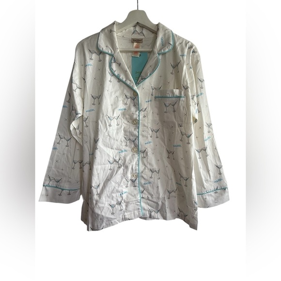 Bed head Espresso Martini Long Sleeve Classic Long Pajama Top Size Medium NEW - Picture 1 of 11